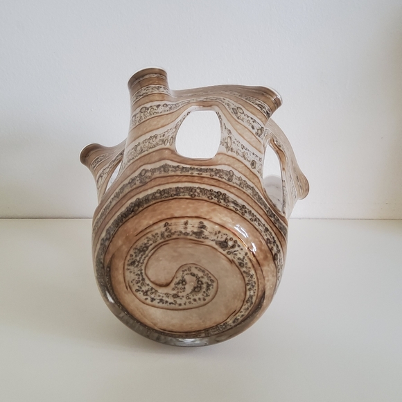 Vintage Jozefina Makora Krosno Swirl Art Glass Vase - Picture 5 of 6